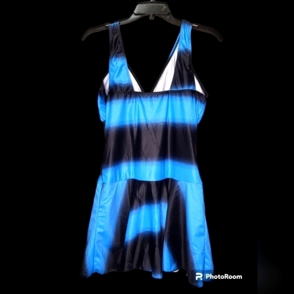 Coskaka NWT One piece swimsuit dress Large control tummy panel comfortable New - Picture 10 of 16